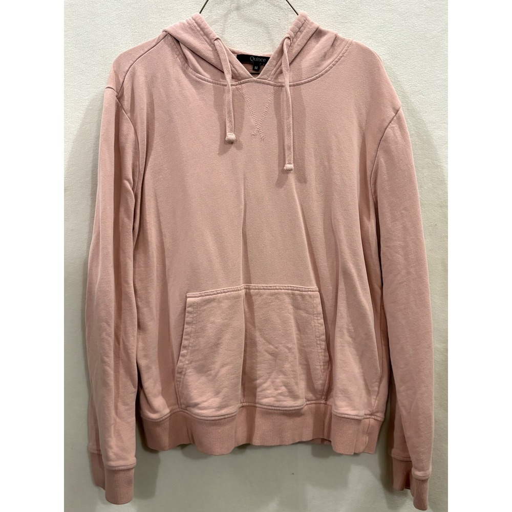 Quince Women Pink French Terry Pullover Hoodie Sweatshirt Size M
